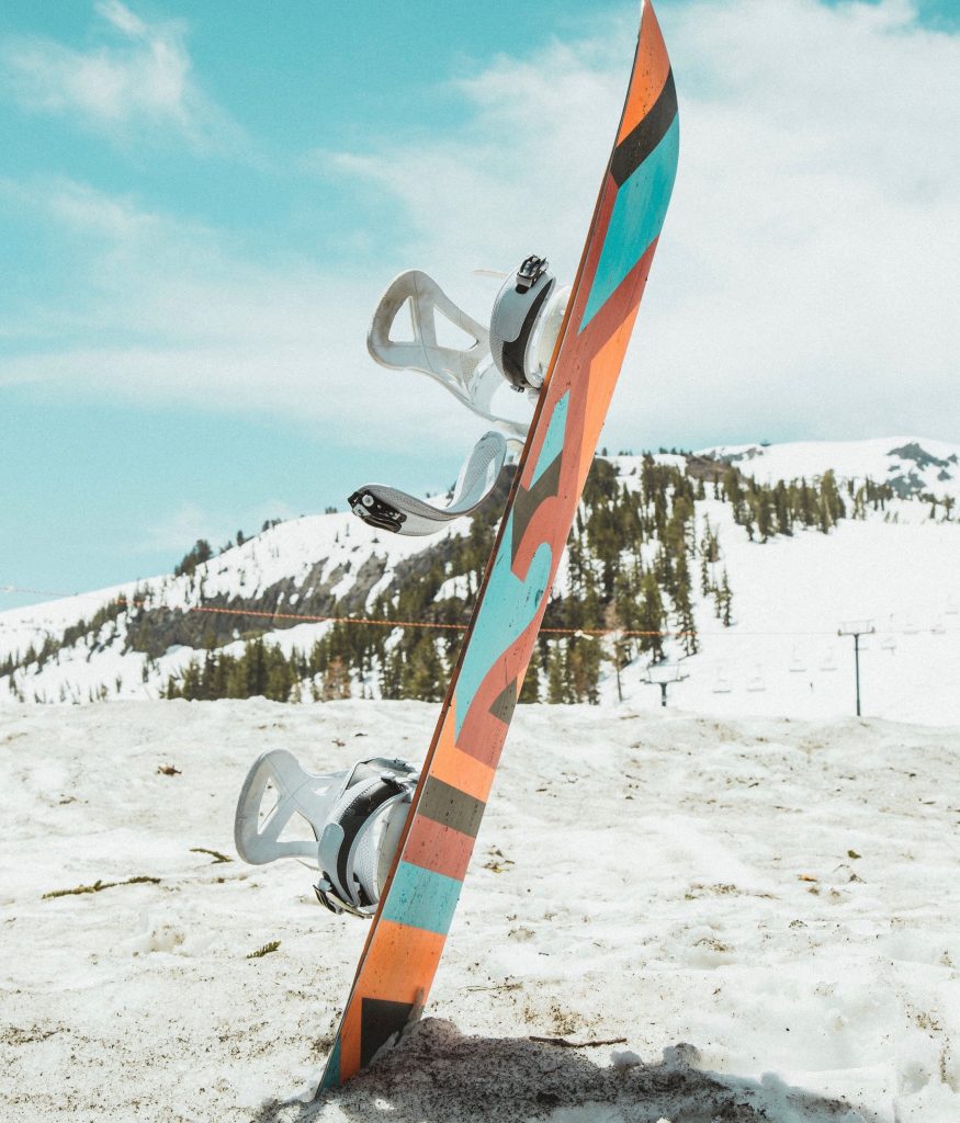 snowboard mountain view